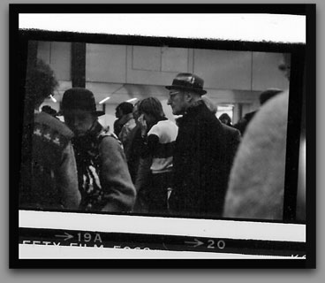 William Burroughs arrives at Zaventem Airport 1979  - click to enlarge