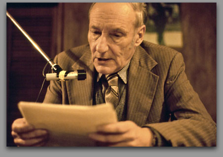 William Burroughs reading in Amsterdam 1979  - click to enlarge