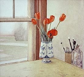 Maria's Flowers by Gerard Pas, Watercolour on paper, 1983